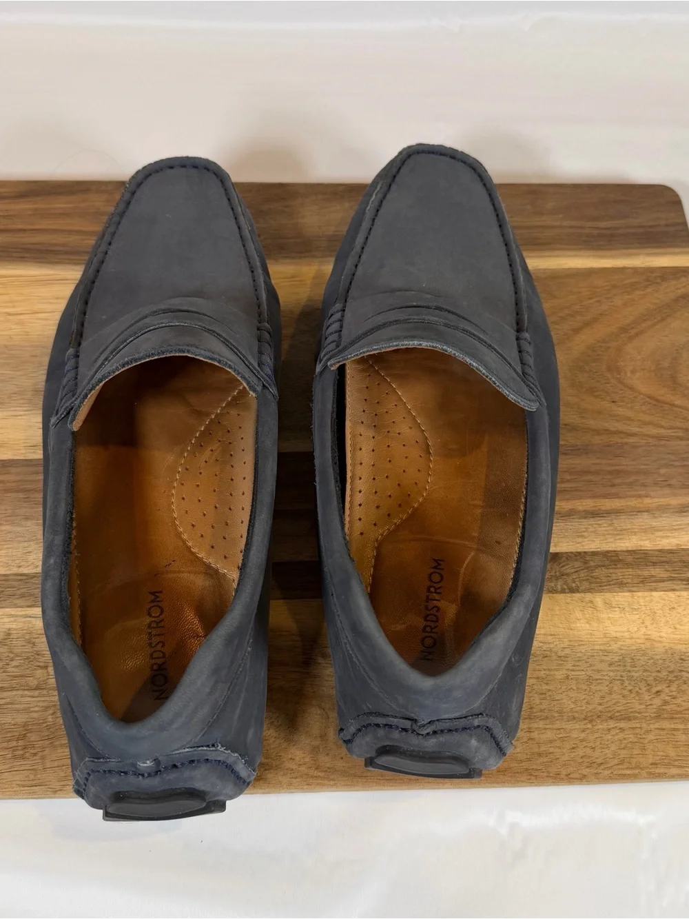 Nordstrom Men's Navy Penny Loafers Driving Shoes size 9 M